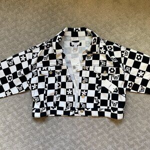 NWT Forever 21 Checkered Crop Jacket